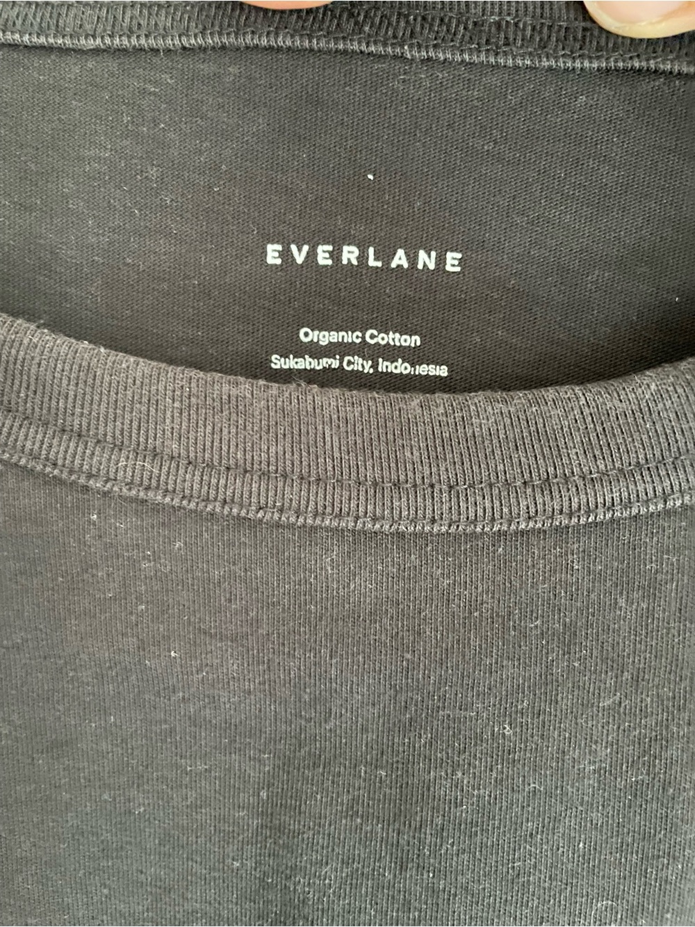 Everlane Tee Dress Black Maxi Side Slits Short Sleeve Size M - Picture 3 of 9